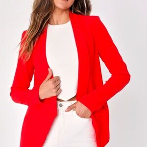 Miss Punctuality Red Lightweight Blazer